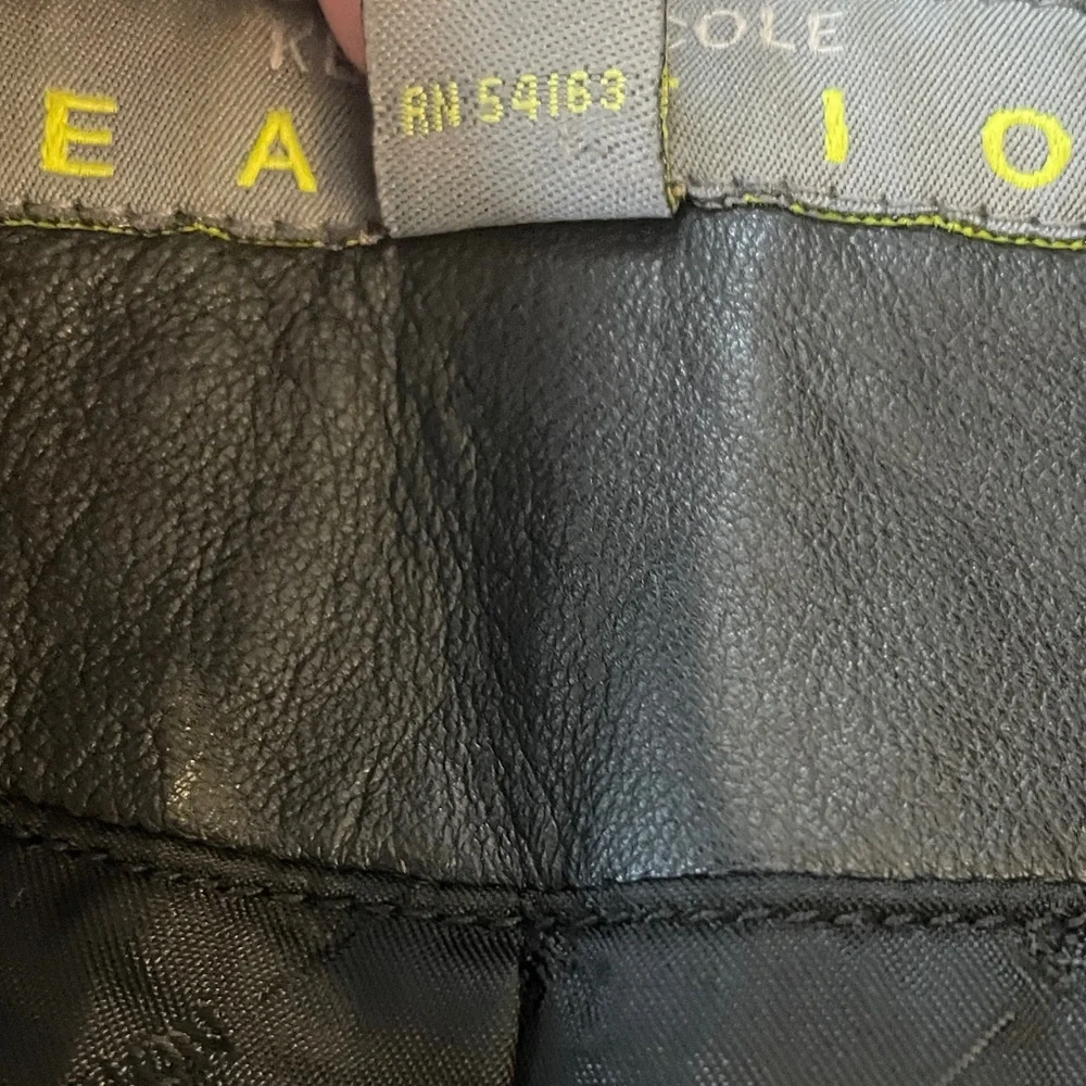 Kenneth Cole Reaction Black Leather Jacket